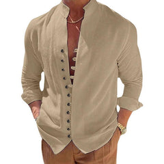 Stylish White Button-Up Shirt for Men - Perfect for Summer and Casual Outings