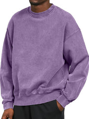 Oversized Faded Black Crewneck Sweatshirt for Everyday Wear