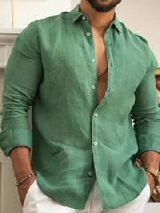 Stylish Men's White Button-Up Shirt for Casual and Formal Wear