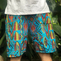 Vibrant Geometric Pattern Shorts for Summer Adventures