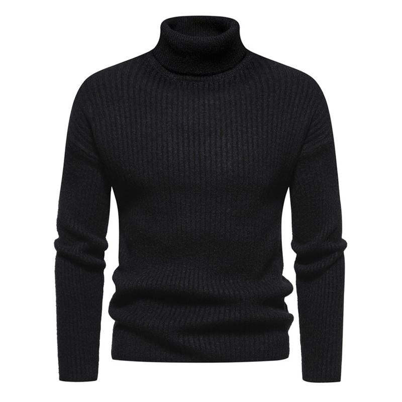 Men's Turtleneck Solid Color Pullover Sweater 40059462X