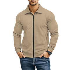 Men's Quilted Zip-Up Jacket - Stylish and Versatile for Everyday Wear