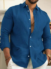Stylish Men's White Button-Up Shirt for Casual and Formal Wear