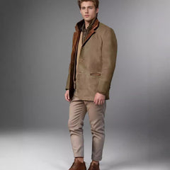 Stylish Men's Blazer With Contrast Collar For Modern Gentlemen