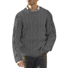 Men's Cable Knit Sweater - Classic Fit for Casual and Formal Wear