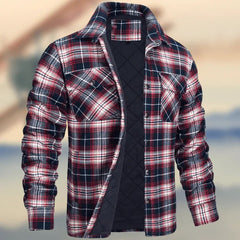 Plaid Quilted Jacket for Men - Stylish and Warm Winter Outerwear