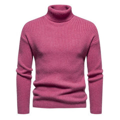 Men's Turtleneck Solid Color Pullover Sweater 40059462X