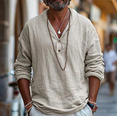 Stylish Henley Shirt for Men - Perfect for Casual and Outdoor Wear