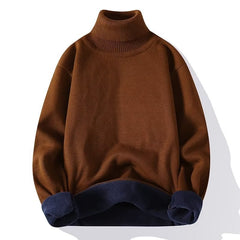 High Neck Knit Sweater for Men - Stylish and Cozy Winter Wear