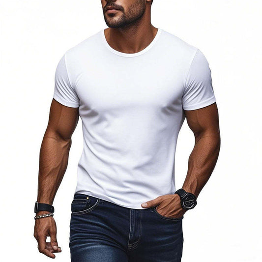 Men's Cotton Blend Crew Neck Short Sleeve T-Shirt MTA0114D9X