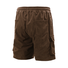 Men's Casual Corduroy Multi-Pocket Loose Cargo Shorts MTA3135C9M