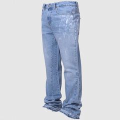 Stylish Tie-Dye Denim Jeans For Men - Perfect For Casual And Trendy Looks