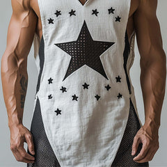 Men's Fashion Fishnet Hooded Tank Top MTA2138C3P