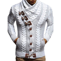 Stylish Cable Knit Cardigan Sweater for Men - Perfect for Casual and Formal Wear