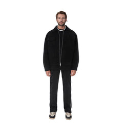 Stylish Gray Jacket With Zipper Closure And Pockets