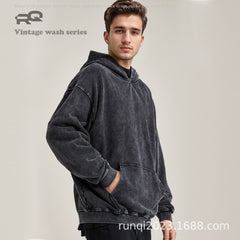 Vintage Wash Unisex Hoodie - Perfect for Spring and Summer Casual Wear