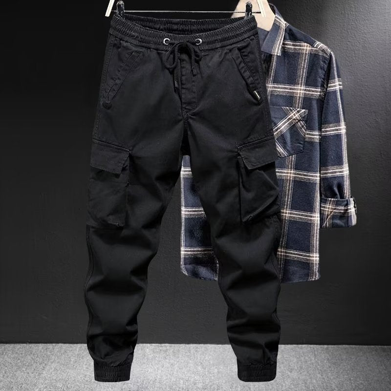 Men's Cargo Pants with Adjustable Waistband - Perfect for Casual and Outdoor Activities