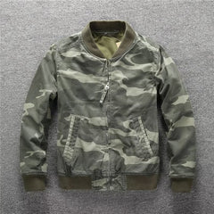 Camouflage Bomber Jacket - Perfect for Outdoor Adventures and Casual Wear