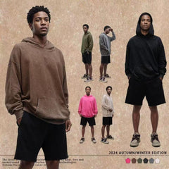Oversized Hoodie with Shorts Set - 2024 Autumn/Winter Edition