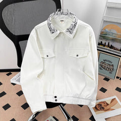 Stylish Snake Print Collar Jacket for Casual and Fashionable Looks