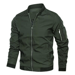 Men's Military-Style Bomber Jacket - Stylish And Functional For Everyday Wear