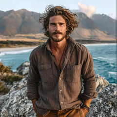 Casual Coastal Style: Relaxed Linen Shirt