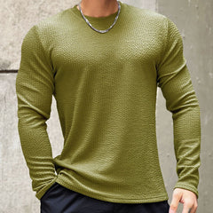 Men's Slim Fit Long Sleeve Sweater for Fitness Enthusiasts