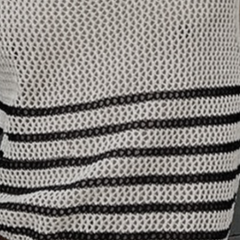 Men's Casual Round Neck Hollow Stripe Knitted Tank Top MTA0763D1M