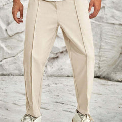 Men's Solid Color Casual Elastic Waist Pants MTA0351D2X