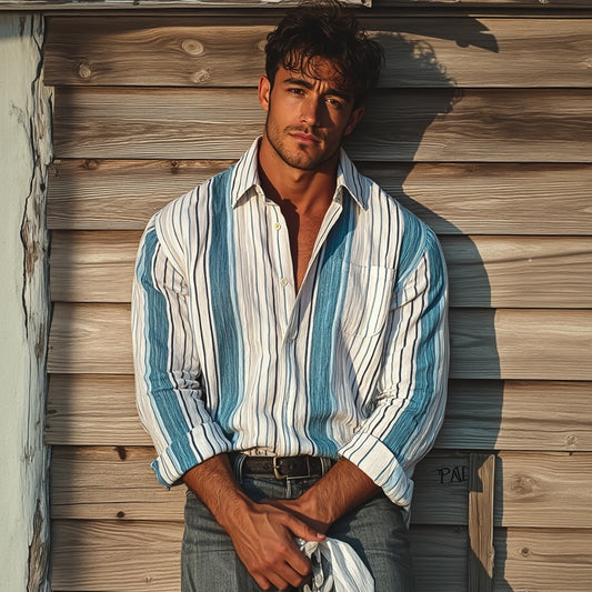 Casual Striped Shirt for Spring and Summer