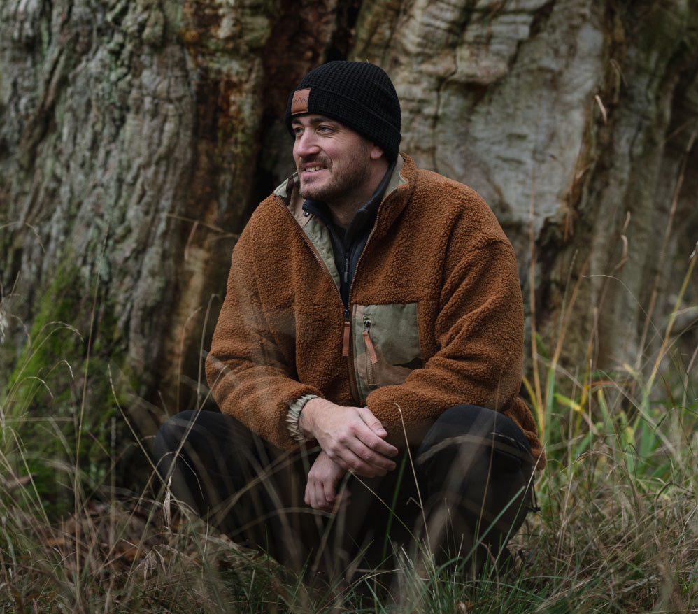 Contrast Media Coat - brown goat