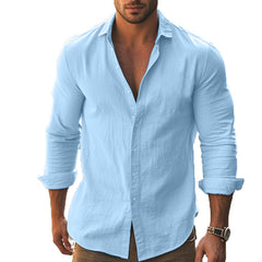 Men's Stylish White Button-Up Shirt - Perfect For Casual And Formal Occasions