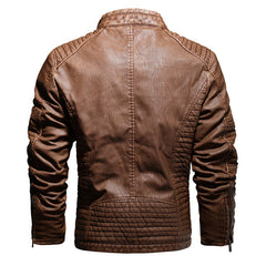 Stylish Brown Leather Jacket for Men - Perfect for Casual and Outdoor Adventures