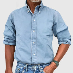 Stylish Khaki Button-Up Shirt for Men - Perfect for Casual and Semi-Formal Occasions