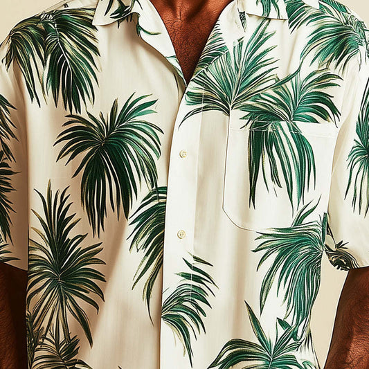 Men's Spring Fashion Fresh Printed Short Sleeve Shirt MTA2785C4P