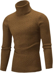 Men's High Neck Cable Knit Sweater - Stylish and Cozy Winter Essential