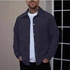 Stylish Black Corduroy Jacket for Men - Perfect for Casual and Urban Looks