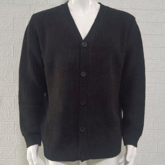 Olive Green V-Neck Cardigan For Men - Stylish And Comfortable Knitwear