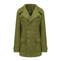 Classic Double-Breasted Pea Coat for Men - Perfect for Fall and Winter