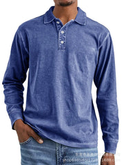 Stylish Long-Sleeve Polo Shirt for Men - Perfect for Casual and Semi-Formal Occasions