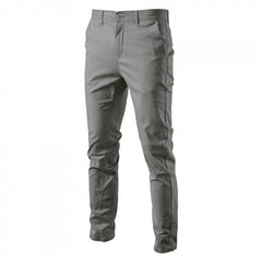 Stylish Khaki Slim Fit Trousers For Men - Perfect For Casual And Smart-Casual Occasions