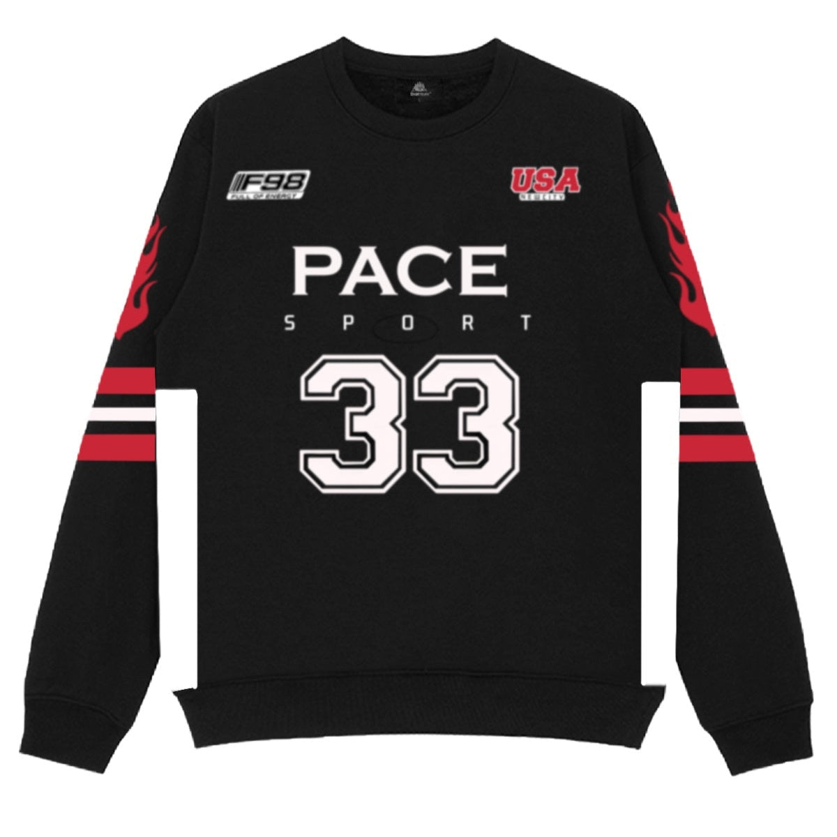 Sporty Crewneck Sweatshirt with Bold Number Design for Active Enthusiasts