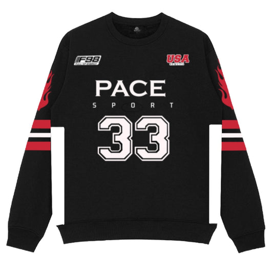 Sporty Crewneck Sweatshirt with Bold Number Design for Active Enthusiasts