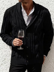 Classic Cable Knit Cardigan With Stylish Buttons