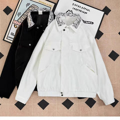 Stylish Snake Print Collar Jacket for Casual and Fashionable Looks