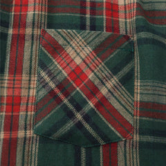 Men's Retro Casual Christmas Plaid Lapel Long Sleeve Shirt 23864501TO