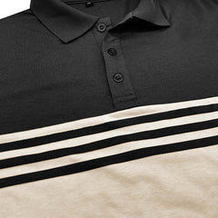 Men's Casual Striped Short Sleeve POLO Shirt MTA1882C7X