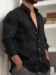 Stylish Men's White Button-Up Shirt for Casual and Formal Wear