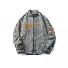 Stylish Embroidered Denim Jacket for Casual and Outdoor Adventures