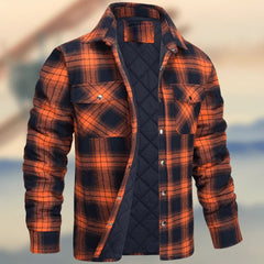 Plaid Quilted Jacket for Men - Stylish and Warm Winter Outerwear